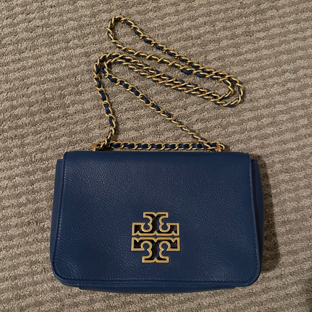 Tory Burch Blue Leather Purse